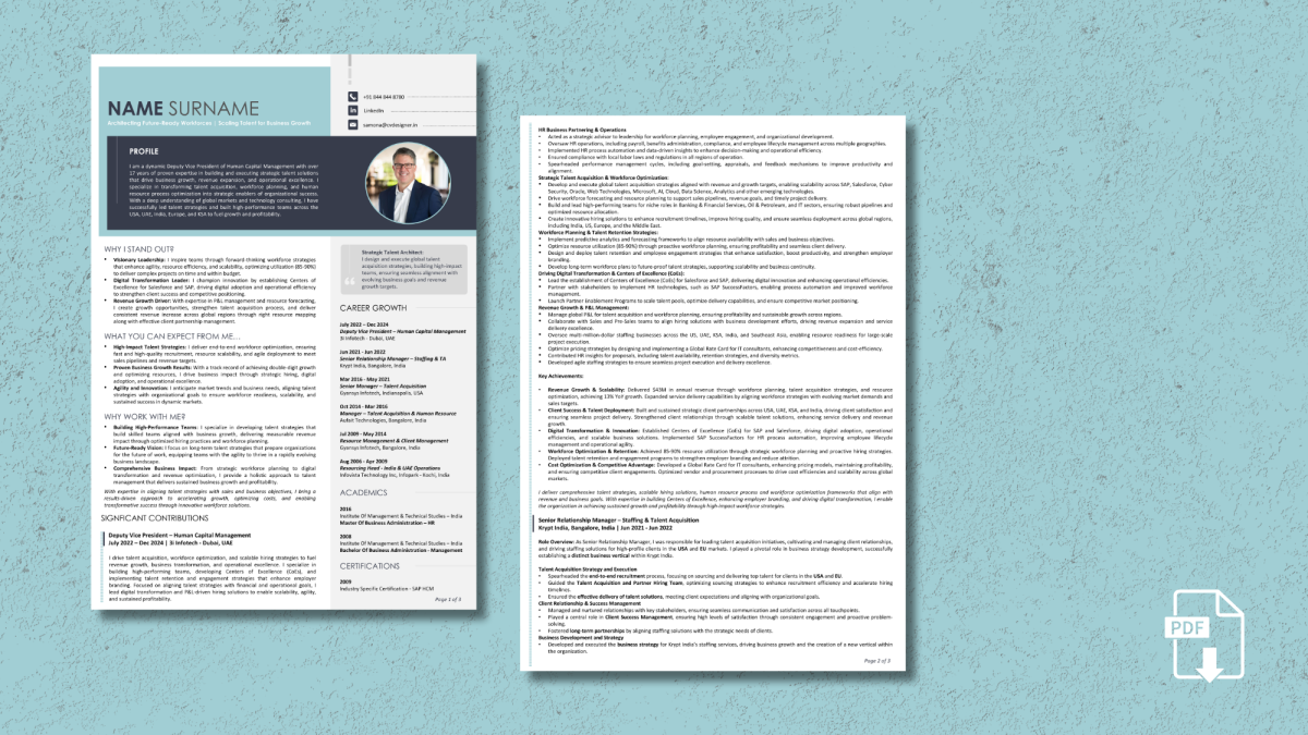 Cv Text CVDesigner.in | India's #1 Executive Resume Writing Service